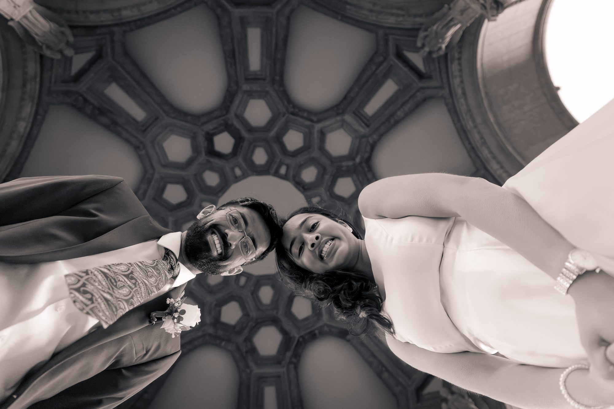 Looking up through the Palace rotunda
