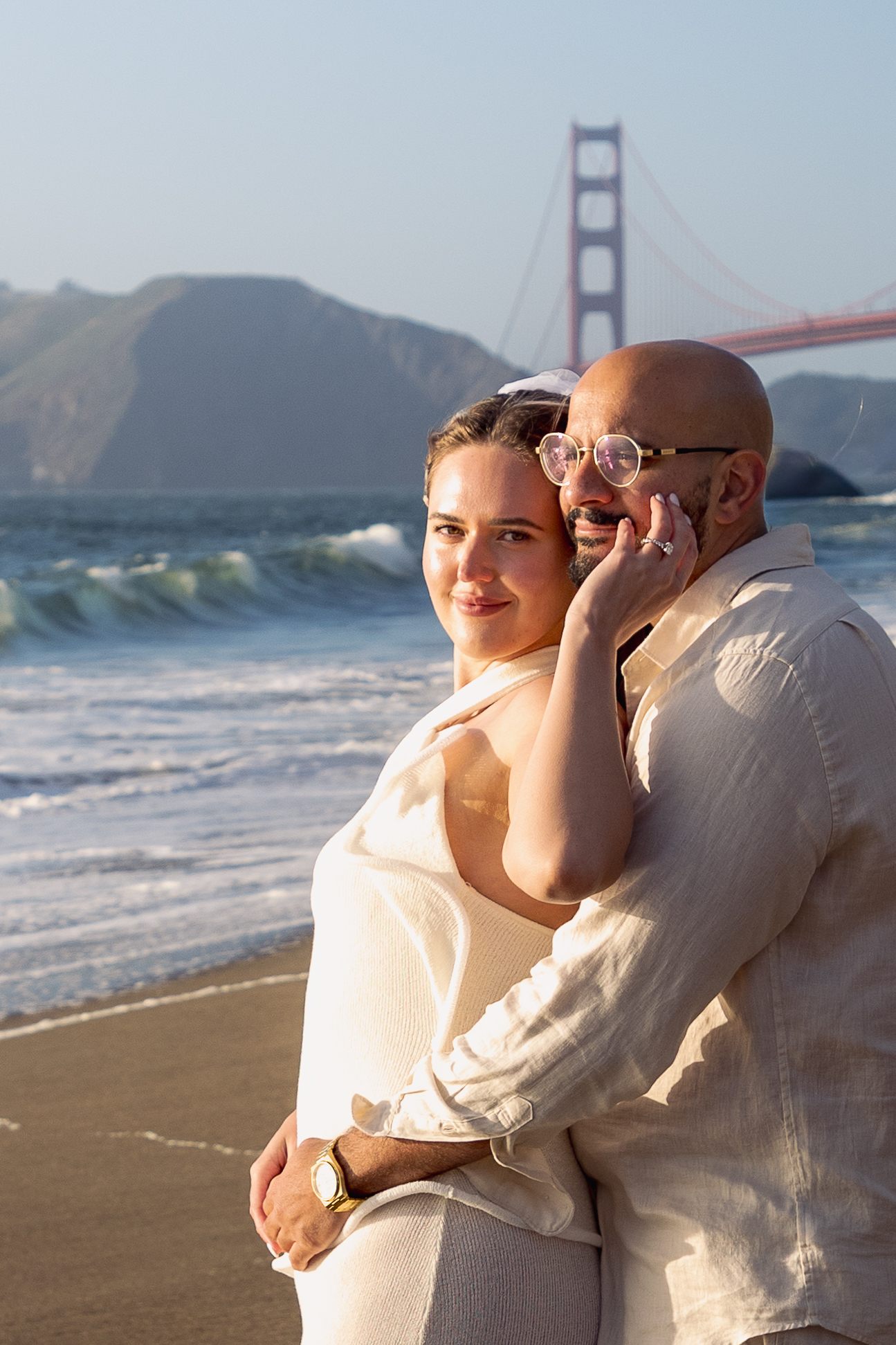 Engagement — Baker Beach, Golden Gate Bridge